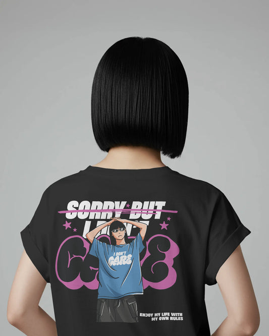 I DONT CARE OVERSIZED T SHIRT
