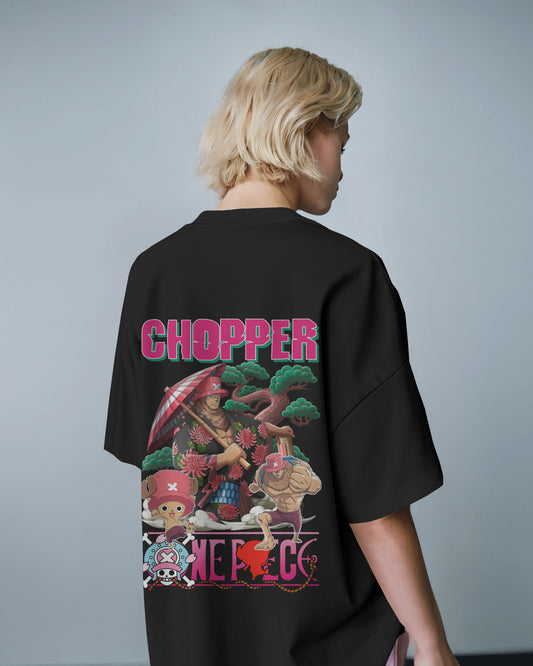 CHOPPER ONE PIECE OVERSIZED BLACK T SHIRT