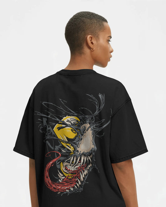 WOLVERINE X VENOM OVERSIZED BLACK T SHIRT