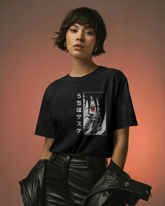 NARUTO BLACK OVERSIZED T SHIRT