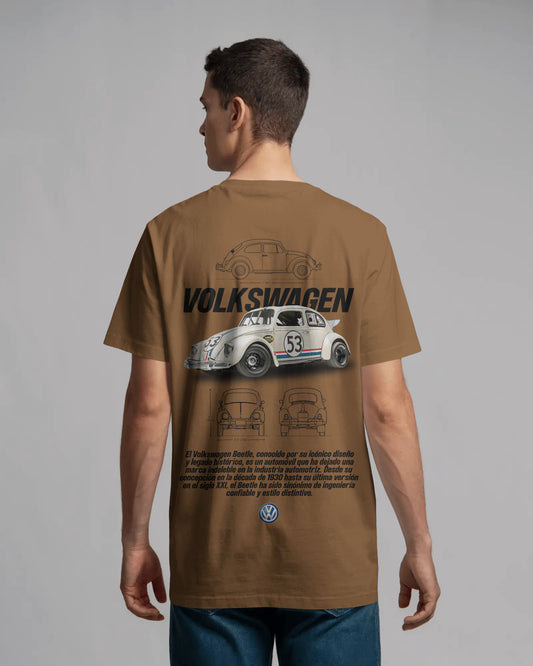 VOLKSWAGEN OVERSIDE BROWN  T SHIRT