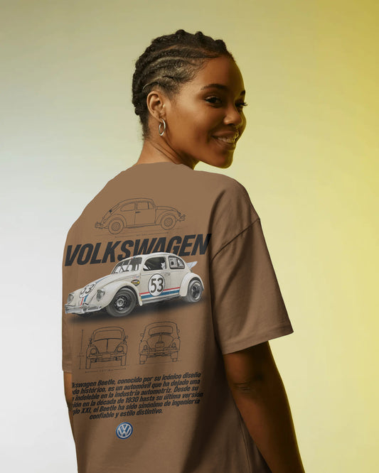 VOLKSWAGEN OVERSIDE BROWN  T SHIRT