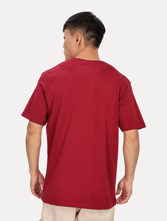 DARK MAROON PLAIN T SHIRT CREW NECK