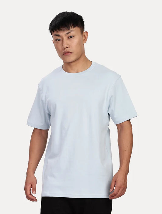 PLAIN SKY BLUE T SHIRT CREW NECK