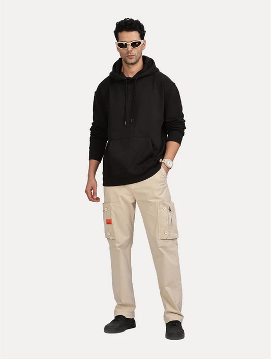 BLACK OVERSIZED ZEN HOODIE