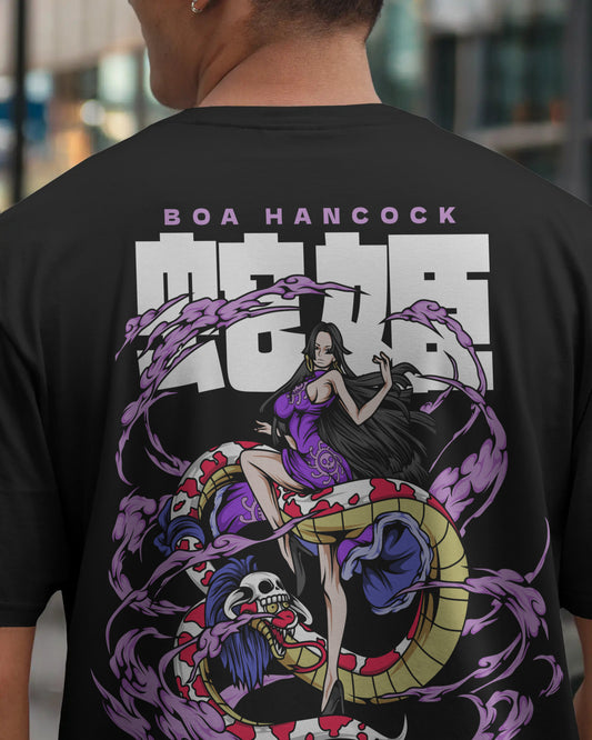 ONE PIECE BOA HANCOCK BLACK OVERSIZED T SHIRT