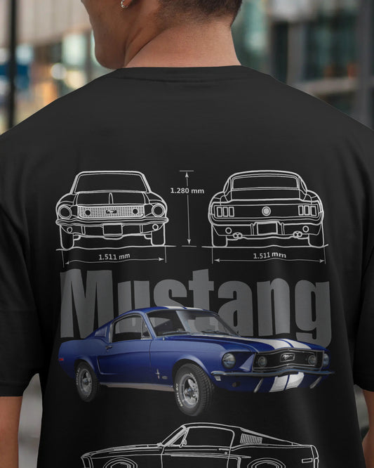 SHELBY GT350 BLACK OVER SIZED T SHIRT