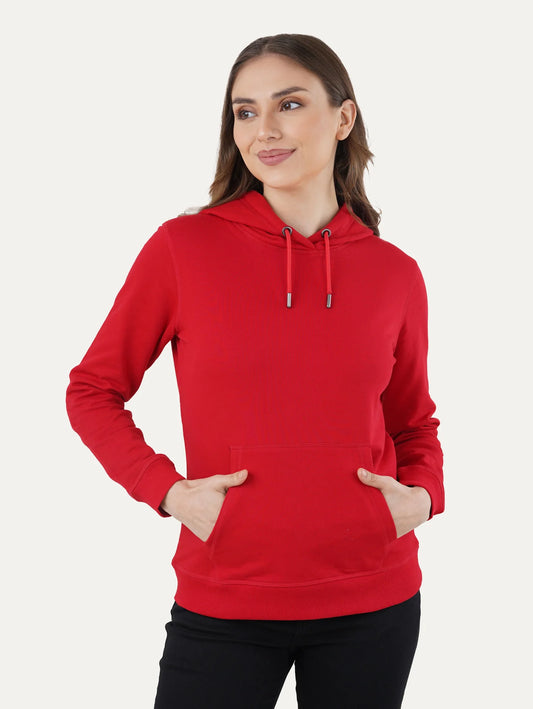 RED WOMEN COZY HOODIE