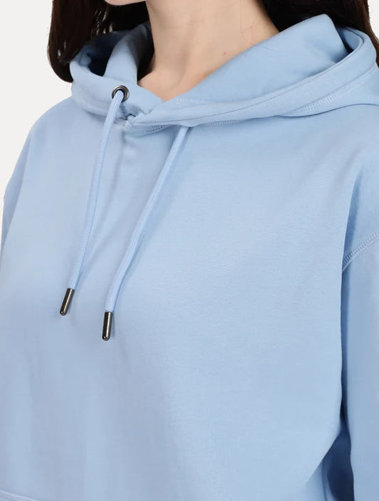 SKY BLUE WOMEN TRESOFT OVERSIZED HOODIE